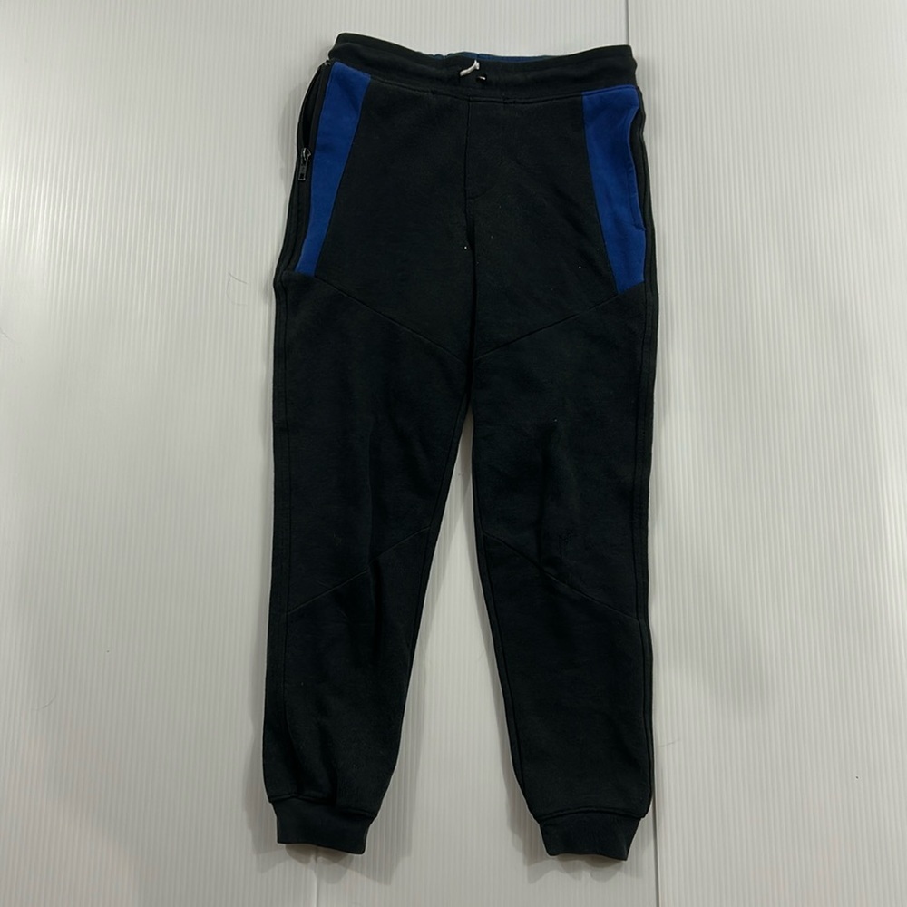 492. Urban Pipeline Kids Joggers in Black and Blue (S-8)